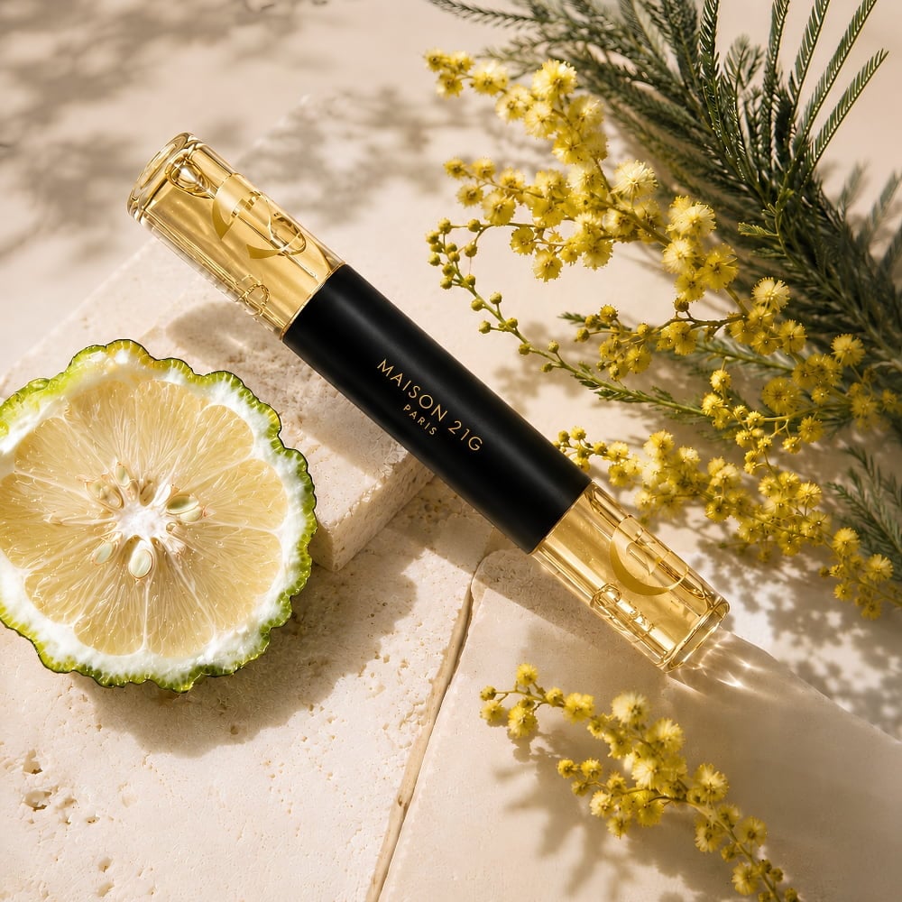 Dual Crayon Mimosa & Bergamot Eau de Parfum (2 x 5 ml)