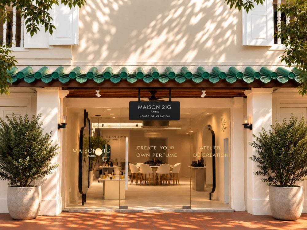 The Maison 21G Paris Maison de Création at 3 Duxton Hill, Singapore, seen from the street