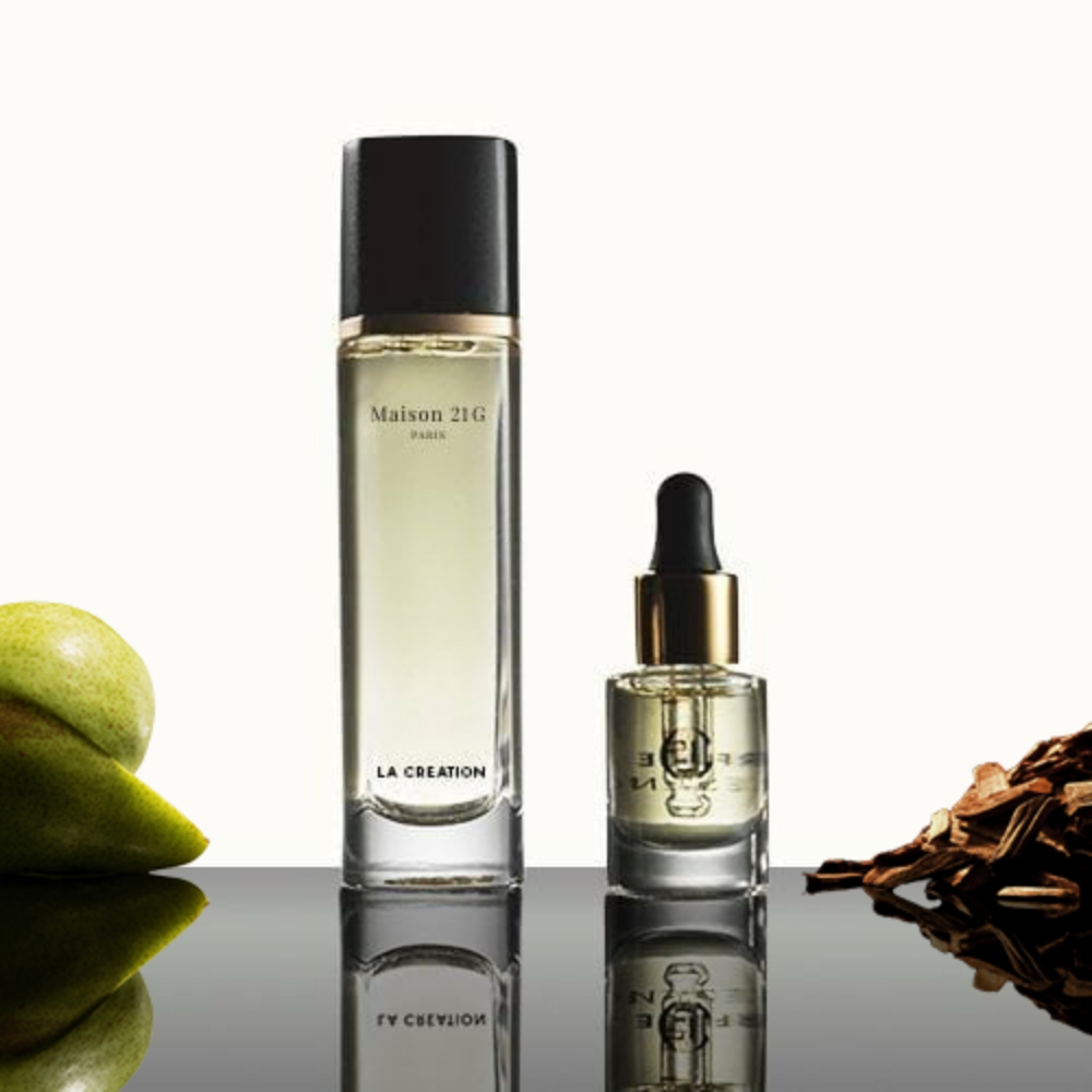 LA CREATION Poetic Pear Eau de Parfum & Sleek Sandalwood Magnifier