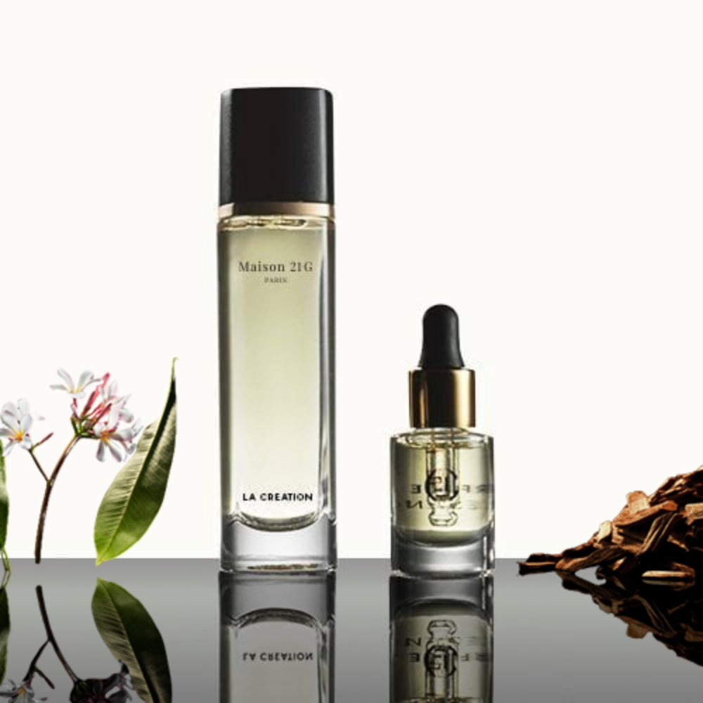 LA CREATION Frangipani Freedom Eau de Parfum & Sleek Sandalwood Magnifier