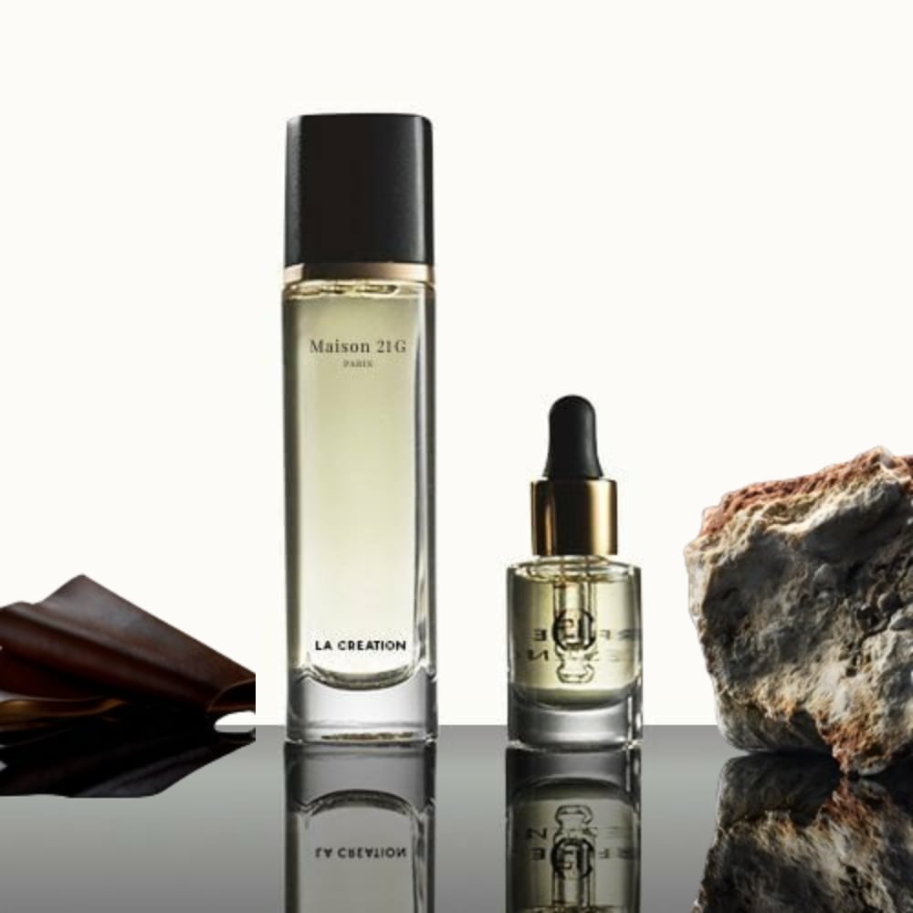 LA CREATION Leather Lust Eau de Parfum & Ambergris Alchimie Magnifier